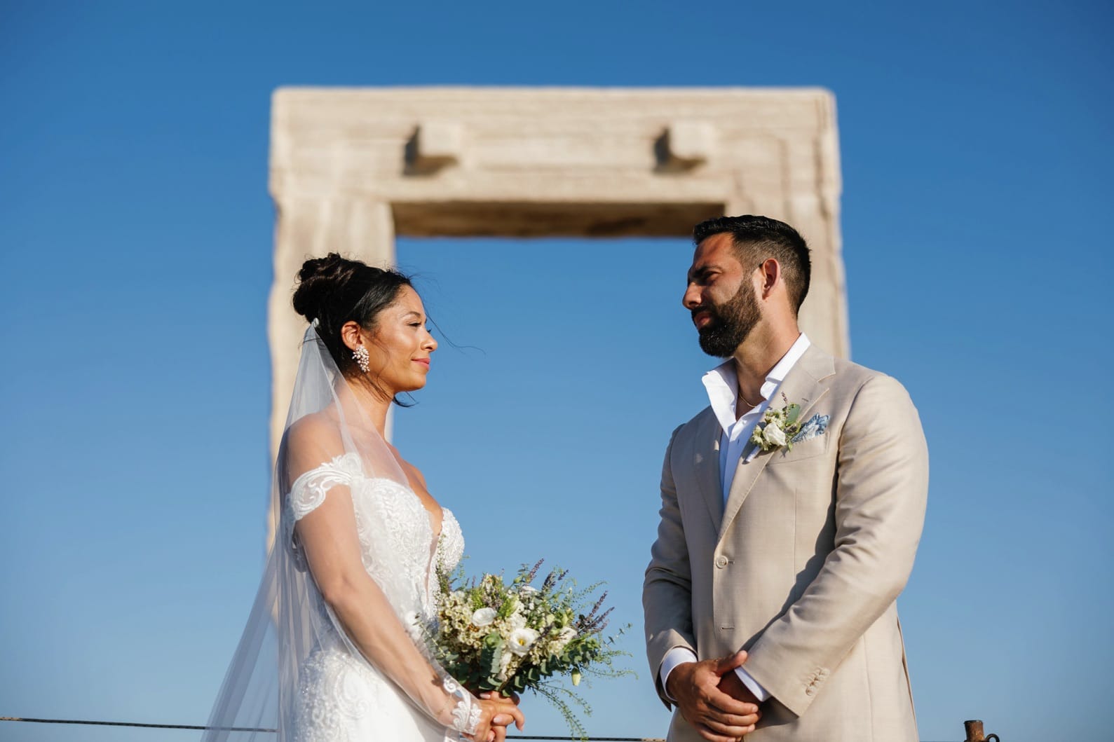 Wedding In Naxos - Temple of Apollo - Onaida & Christopher
