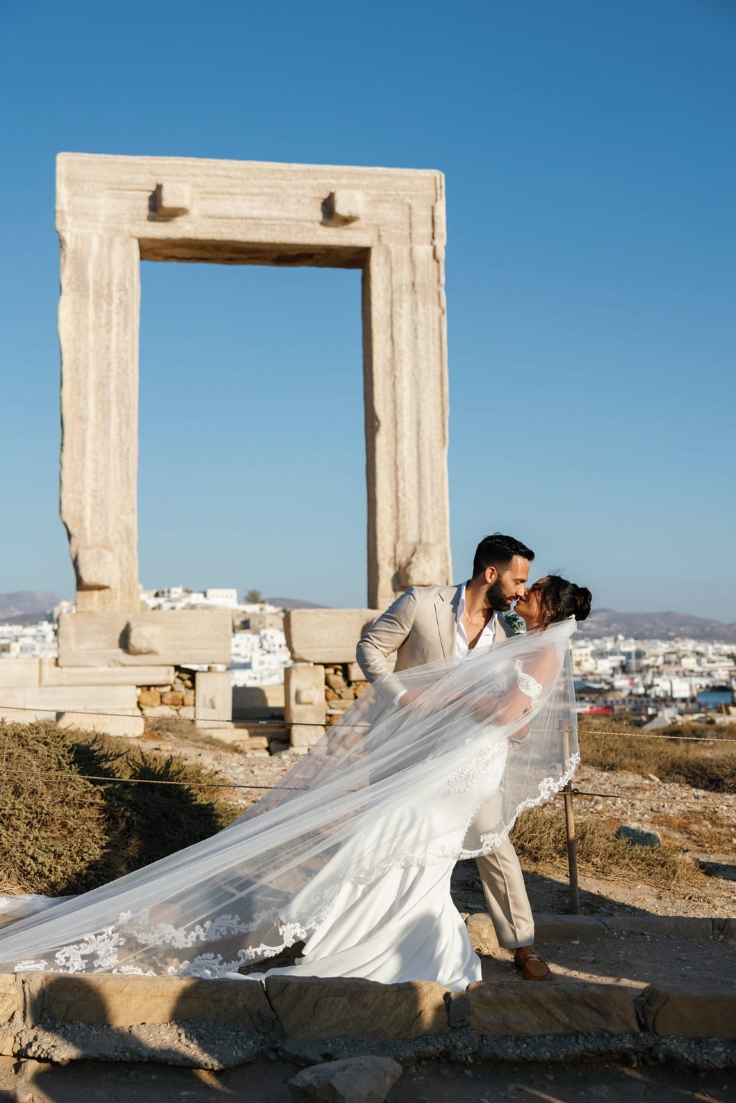 Wedding In Naxos - Temple of Apollo - Onaida & Christopher