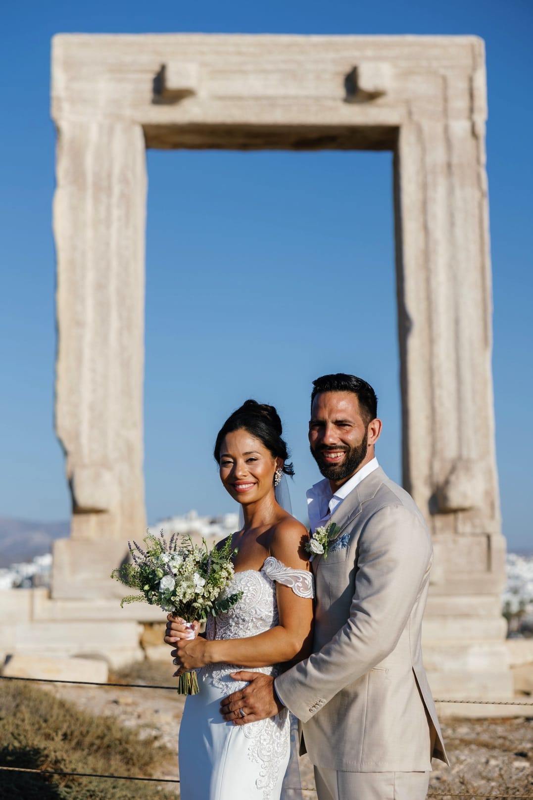 Wedding In Naxos - Temple of Apollo - Onaida & Christopher