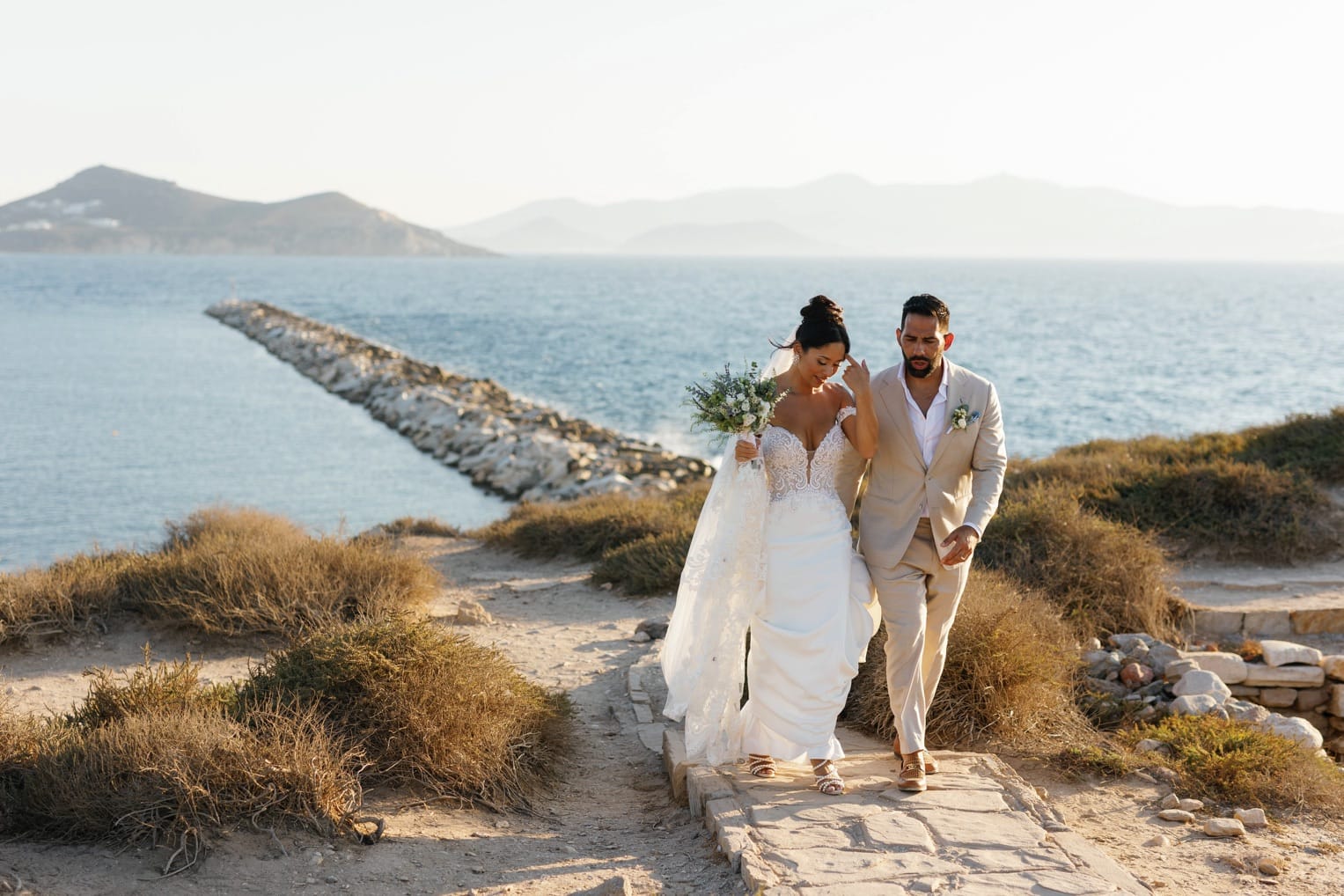 Wedding In Naxos - Temple of Apollo - Onaida & Christopher