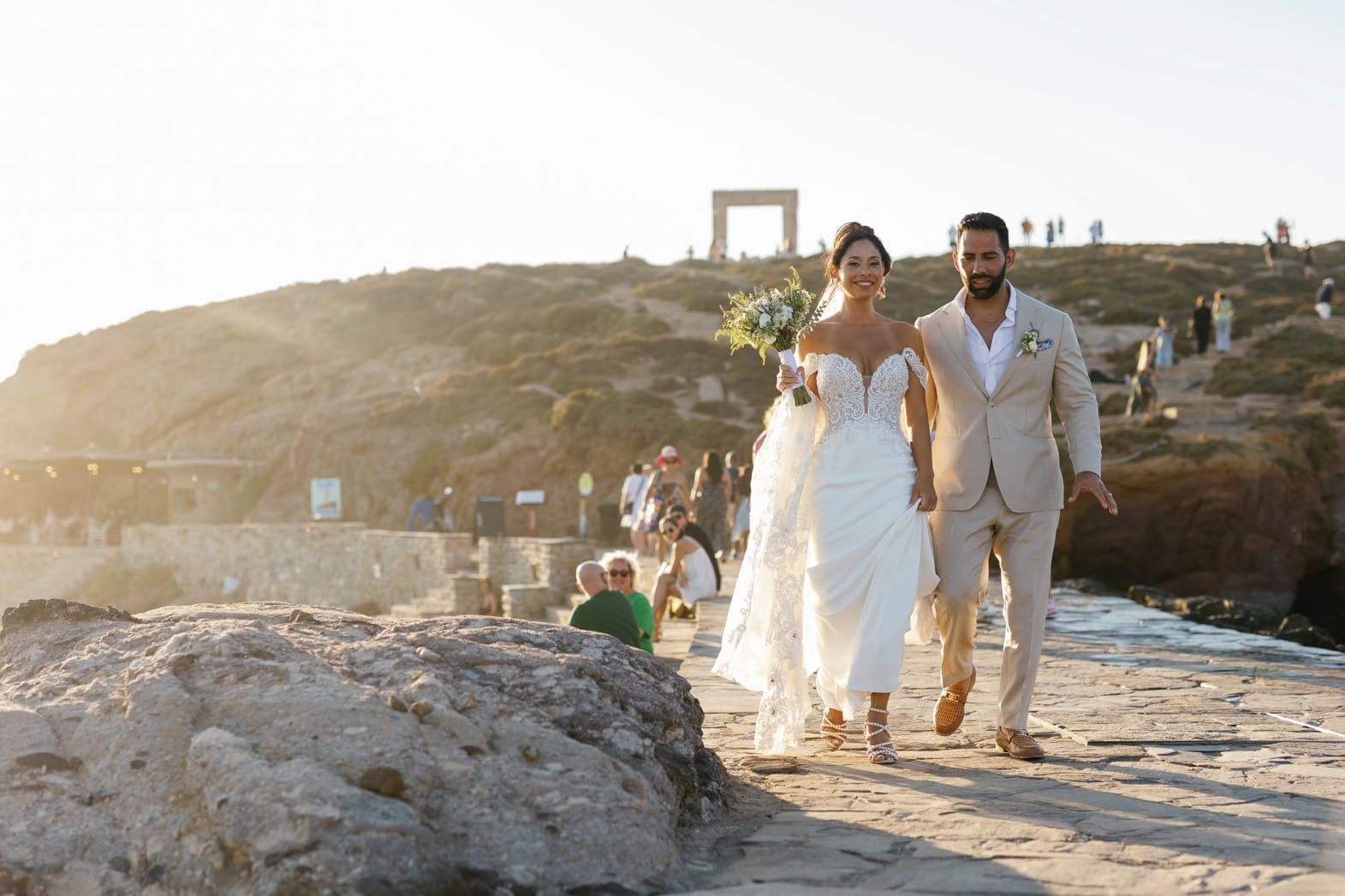 Wedding In Naxos - Temple of Apollo - Onaida & Christopher