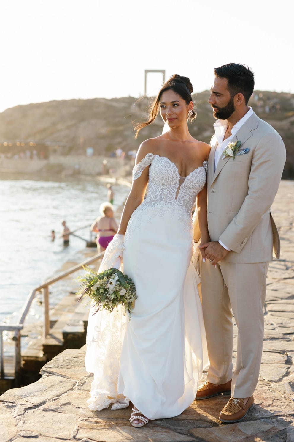 Wedding In Naxos - Temple of Apollo - Onaida & Christopher
